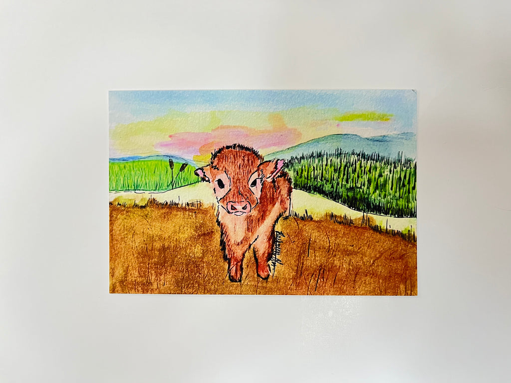 Biscoff the Fluffy Cow (4 x 6)